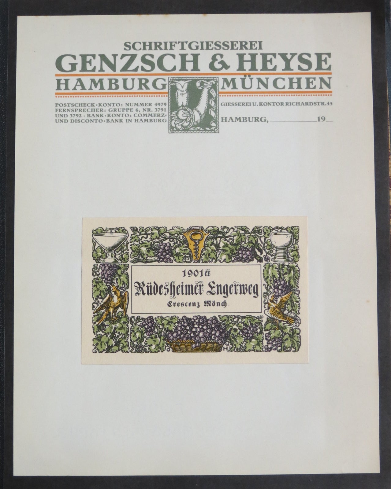 Item #16486 Album of typographic specimens. Genzsch, Henze Schriftgiesserei.