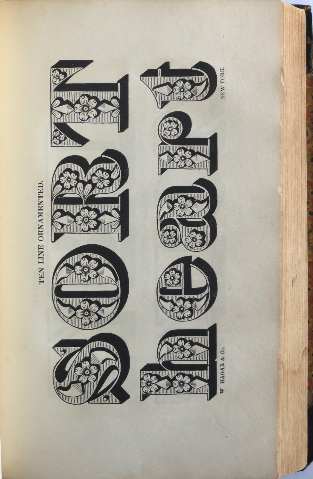 Item #6522 Specimen of Printing Types and Ornaments. William Hagar, Co.