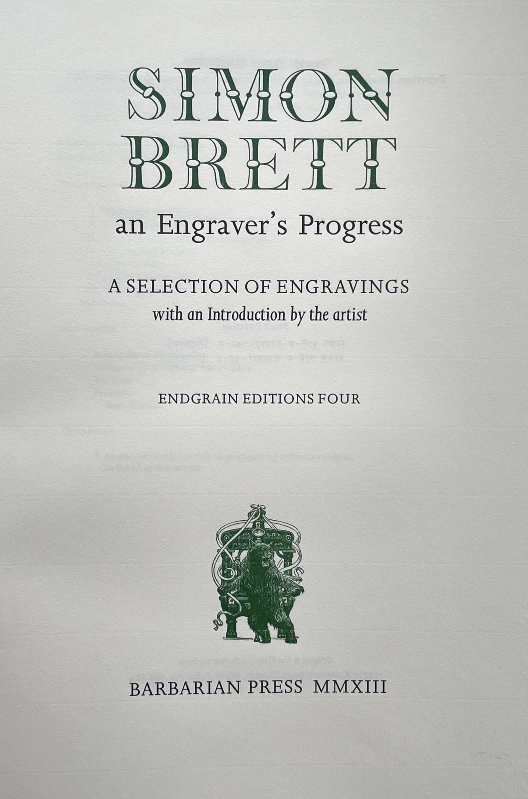 Simon Brett--An Engraver's Progress.