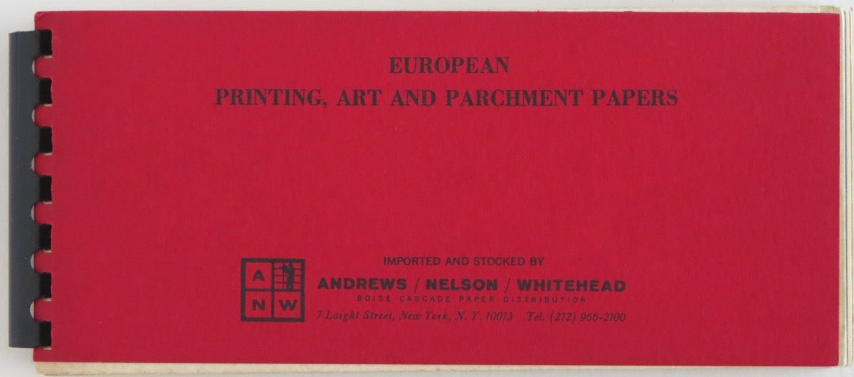 Item #18601 European Printing, Art, and Parchment Papers. Paper Specimens